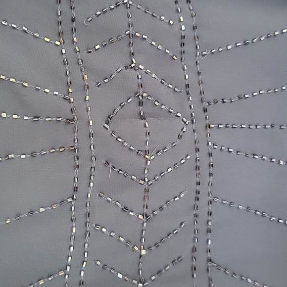 Free People Blue Sheer Cami Dress with Beading Size XSmall - Picture 4 of 8